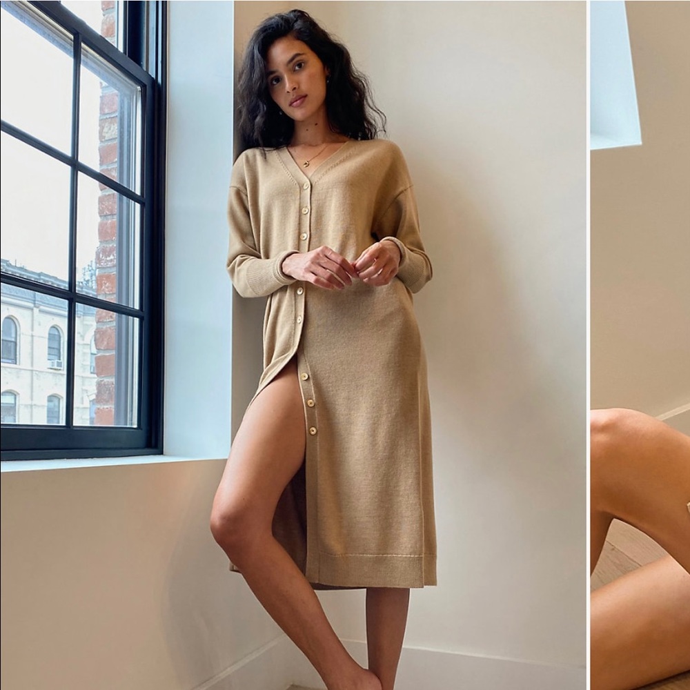 This is an Aritzia sweater dress! Super warm, kinda hot